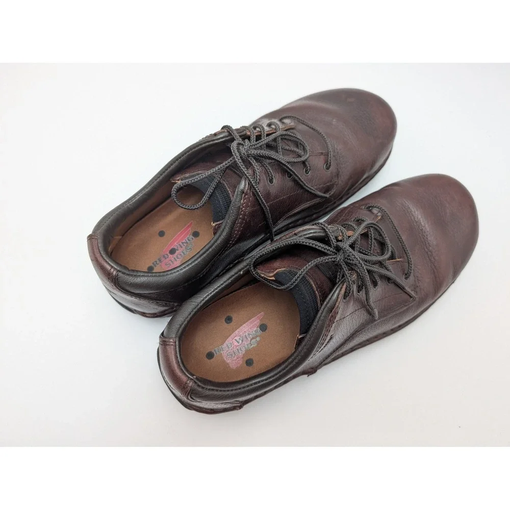 Red Wing Oxford Work Shoes Men 9 E2 Brown 8704 Leather SD Slip Resistant Utility